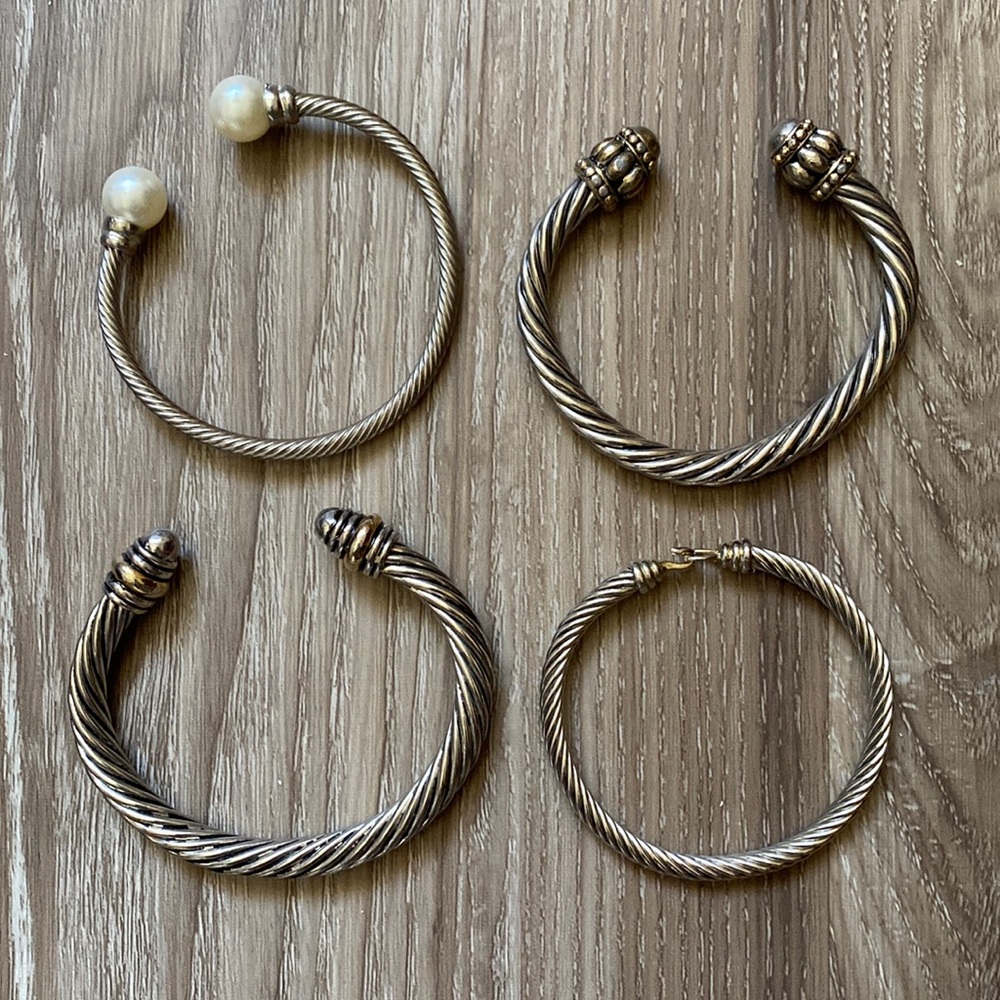 Silver Cable Bracelets